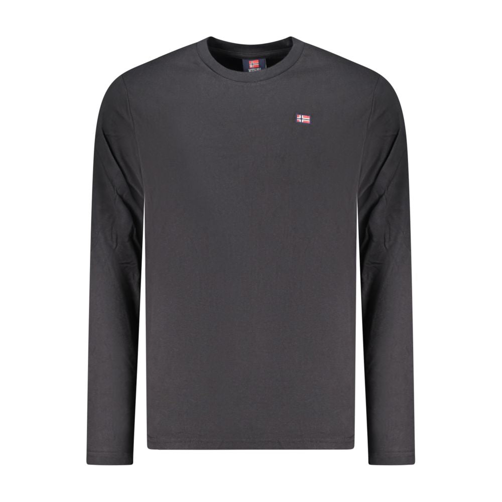 Black Cotton Men T-Shirt