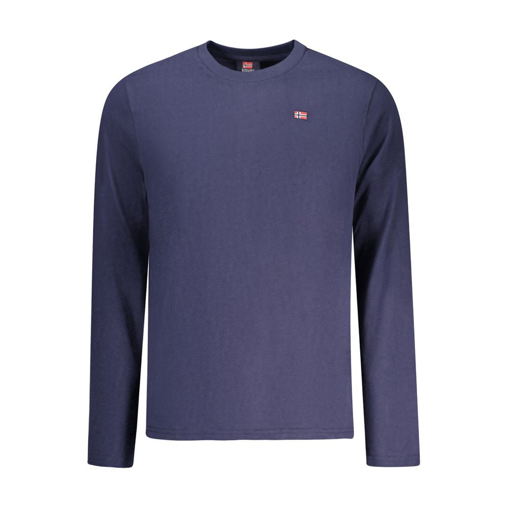 Blue Cotton Men T-Shirt