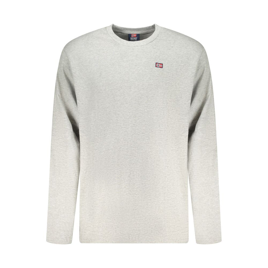 Gray Cotton Men T-Shirt