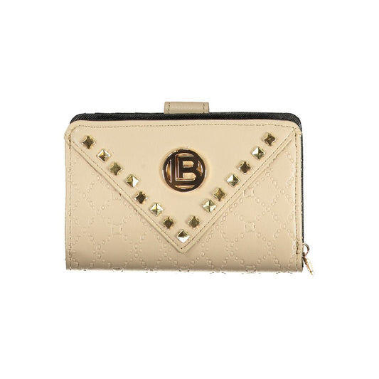 Beige Polyethylene Women Wallet