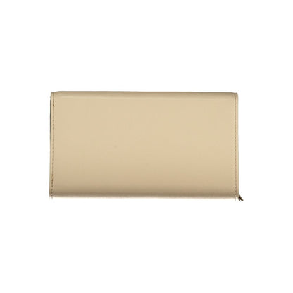 Beige Polyethylene Women Wallet