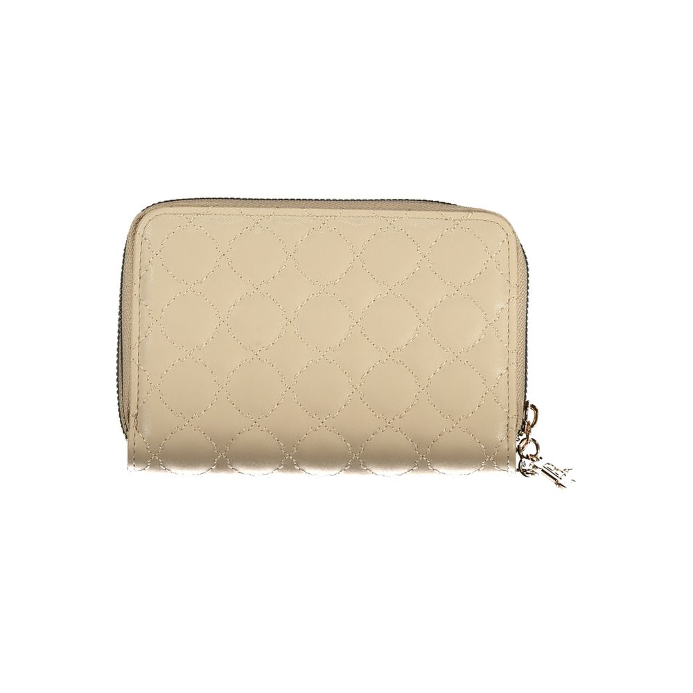 Beige Polyethylene Women Wallet
