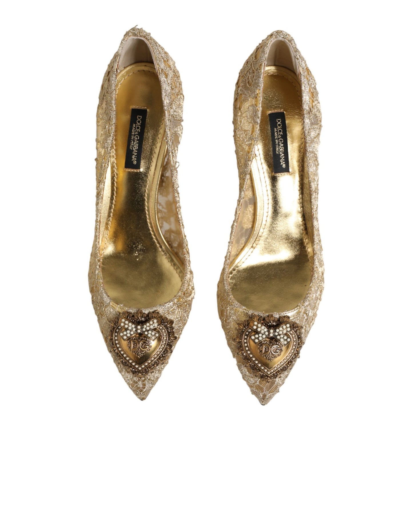 Gold Taormina Lace DEVOTION Pumps Shoes