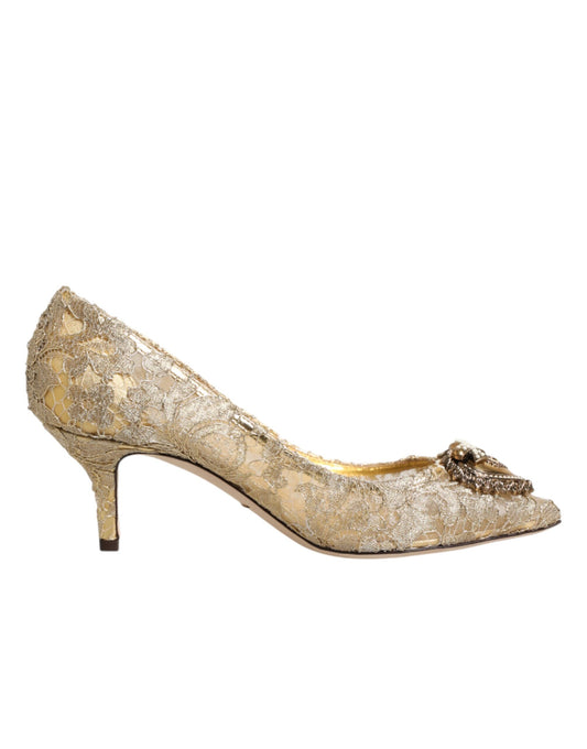 Gold Taormina Lace DEVOTION Pumps Shoes