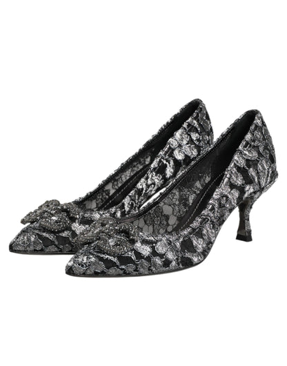Silver Lace DG Amore Heels Pumps Shoes