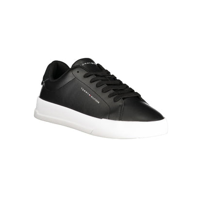 Black Leather Men Sneaker