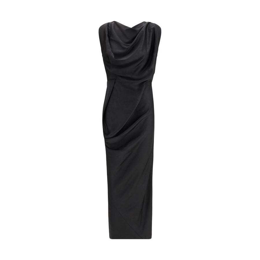 Black Polyester Cocktail Dress