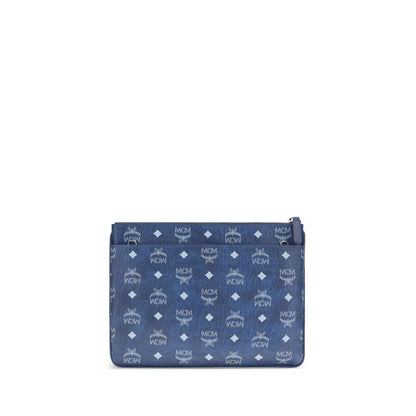 Blue Polyethylene Clutch Bag