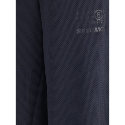 Black Polyester Athletic Pants