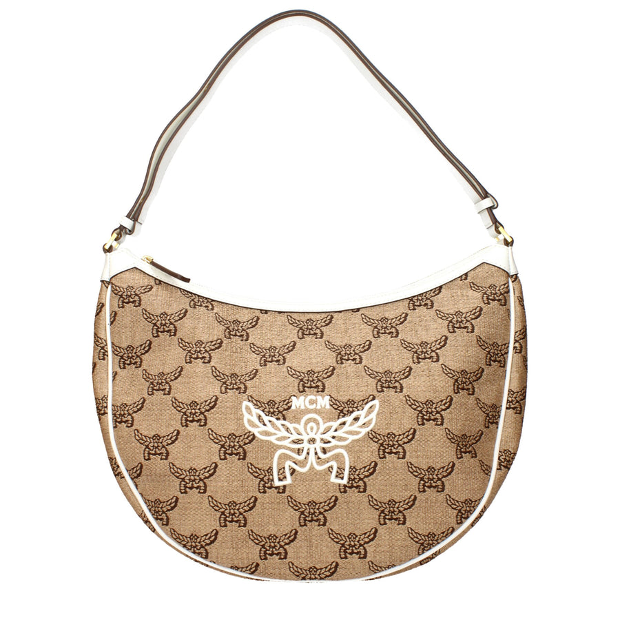 Beige Raffia Shoulder Bag