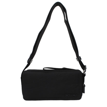 Black Fabric Crossbody Bag