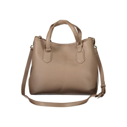Brown Polyethylene Women Handbag