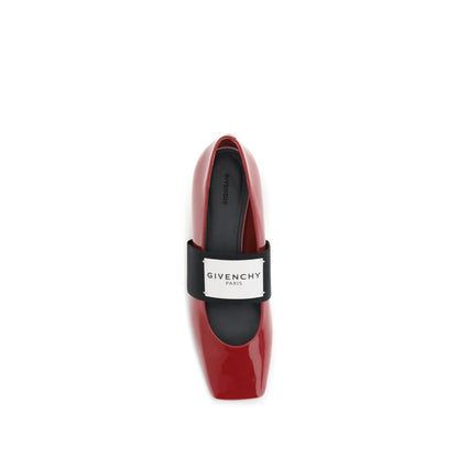 Red Leather Ballet Flats