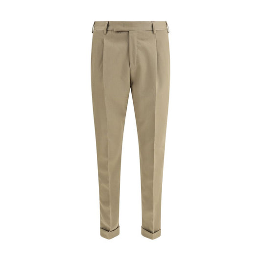 Bicolor Fleece Wool Dress Pants