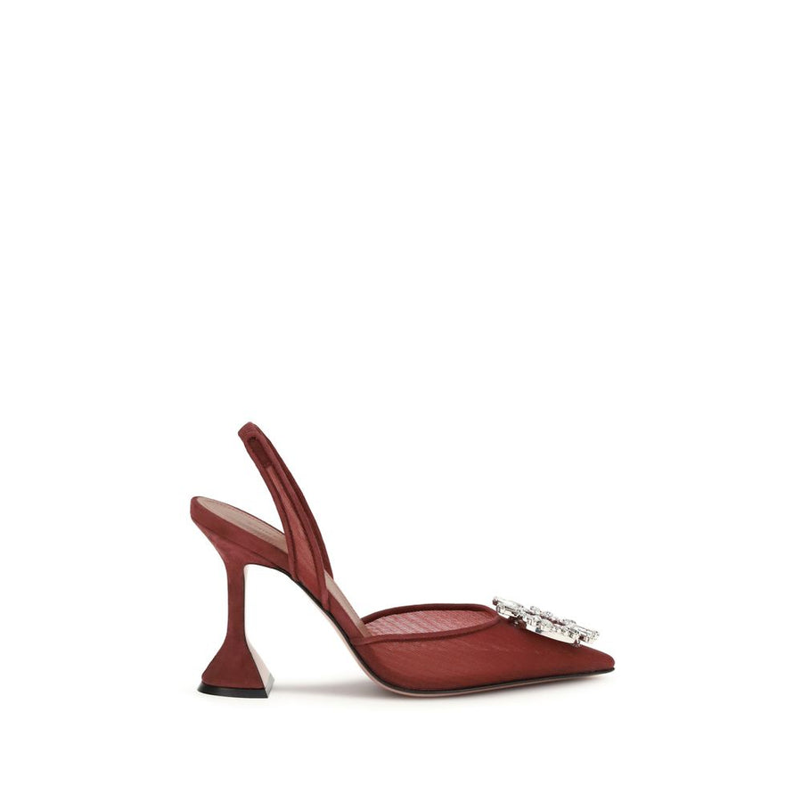 Bordeaux Polyester High Heel Pumps