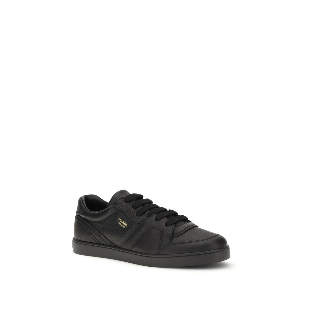 Black Calf Leather Bos Taurus Sneakers