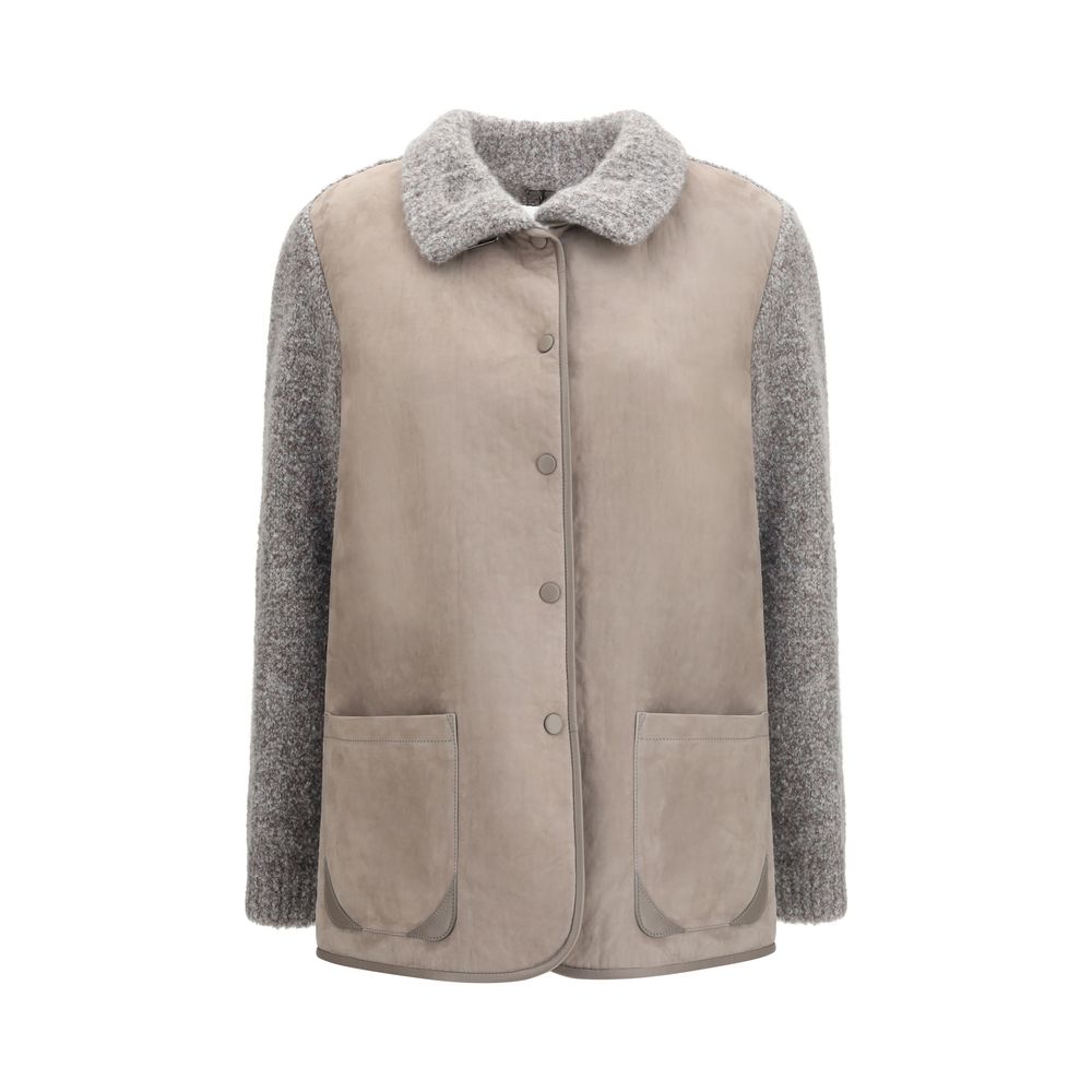 Gray Calf Leather Bos Taurus Clothing