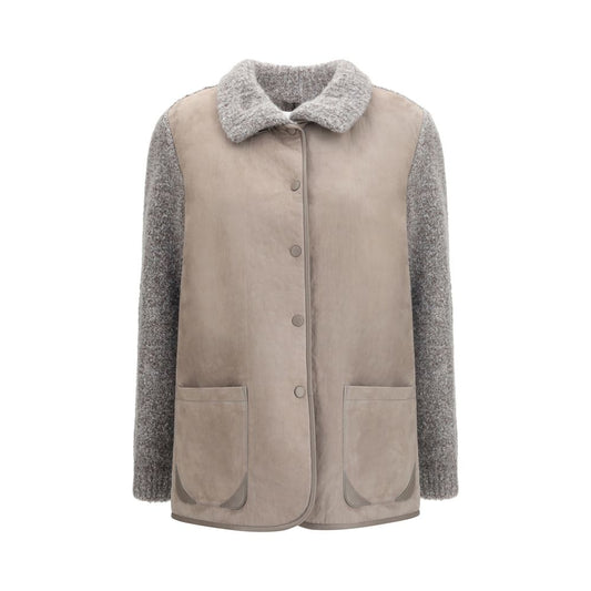 Gray Calf Leather Bos Taurus Clothing