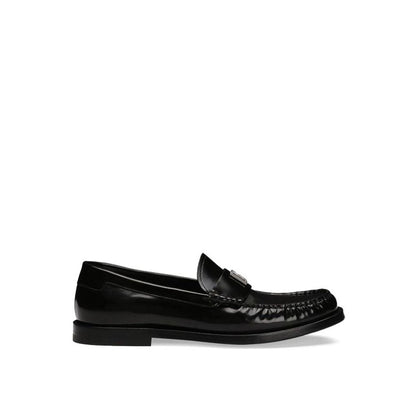 Black Calfskin Slip-On Loafers