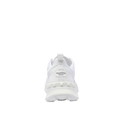 White Fabric Athletic Sneakers