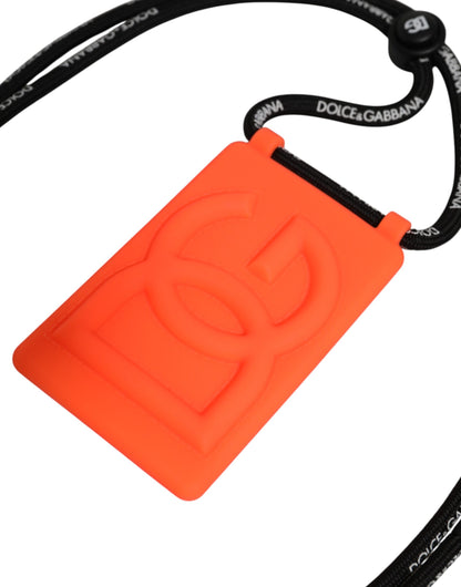 Holder Neon Orange Rubber DG Embossed Adjustable Badge