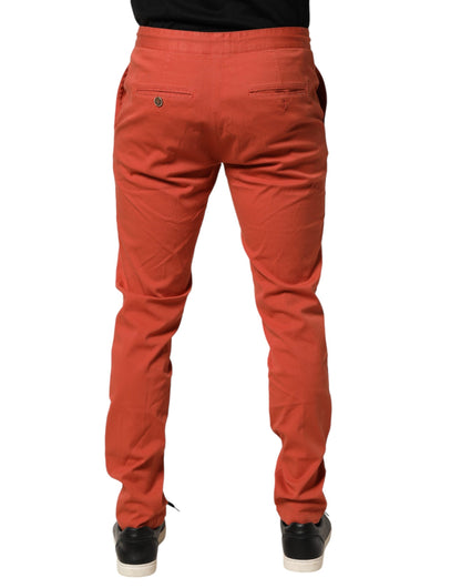 Orange Skinny Fit Men Chino Trouser Pants