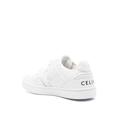 White Calfskin Low Top Sneakers