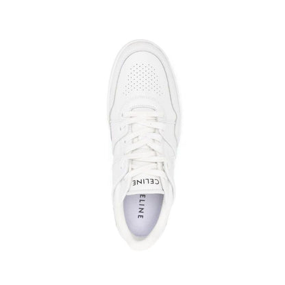 White Calfskin Low Top Sneakers