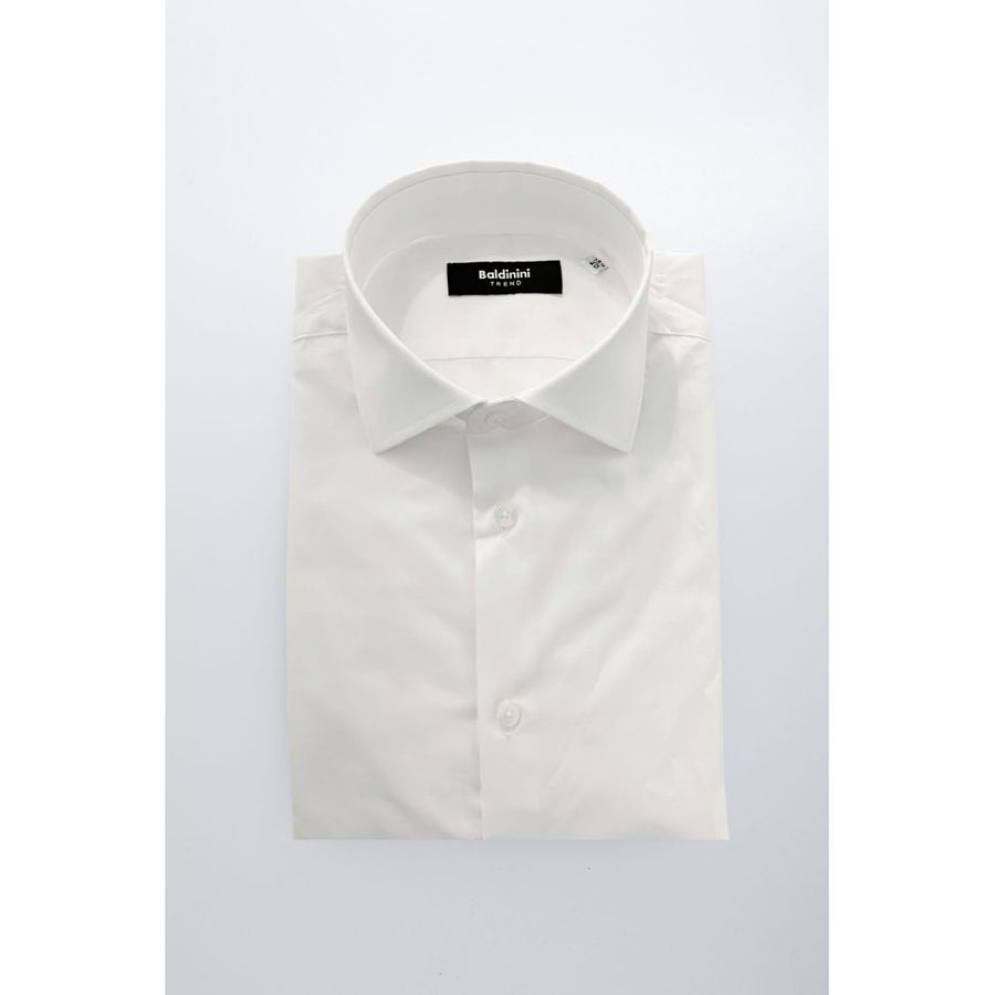 White Cotton Men Shirt