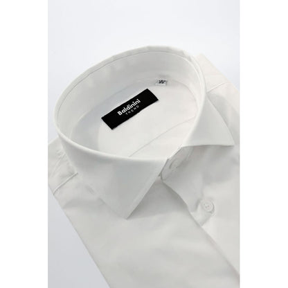 White Cotton Men Shirt