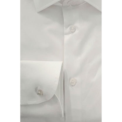 White Cotton Men Shirt