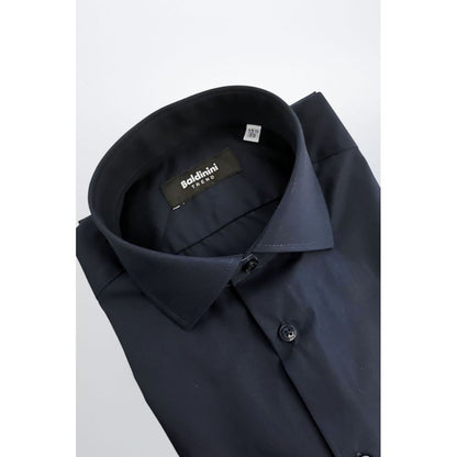 Blue Cotton Men Shirt