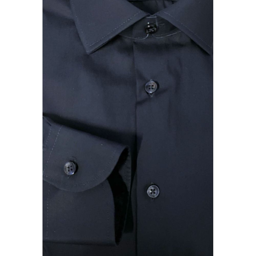 Blue Cotton Men Shirt