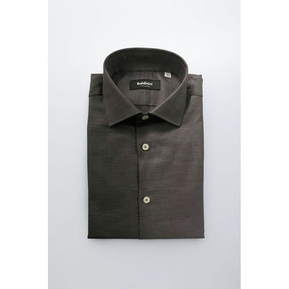 Gray Cotton Men Shirt