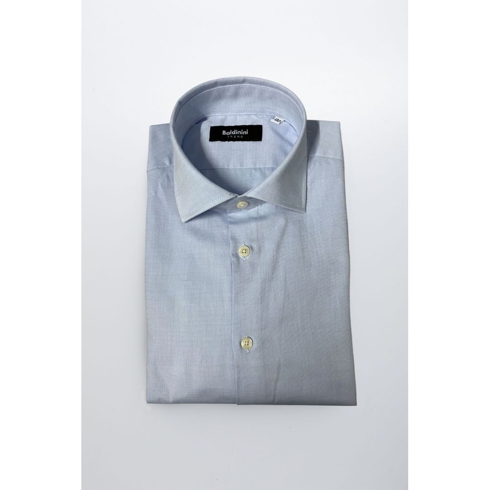Light Blue Cotton Men Shirt
