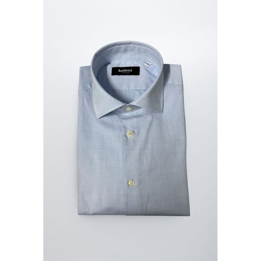Light Blue Cotton Men Shirt