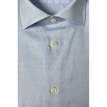 Light Blue Cotton Men Shirt