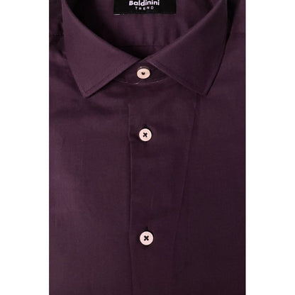 Purple Cotton Men Shirt