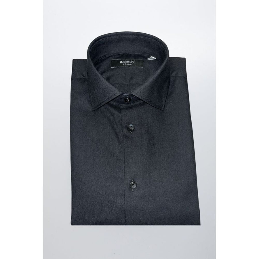 Black Cotton Men Shirt
