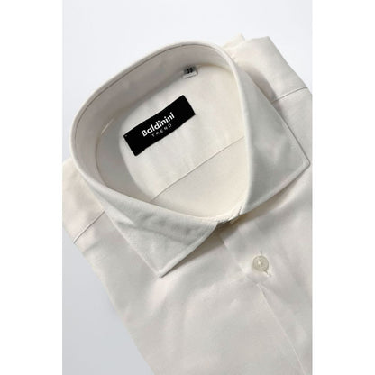 White Cotton Men Shirt