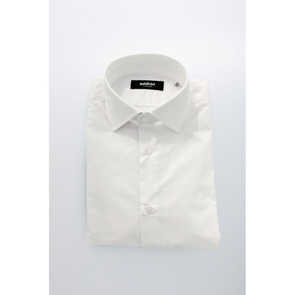 White Cotton Men Shirt