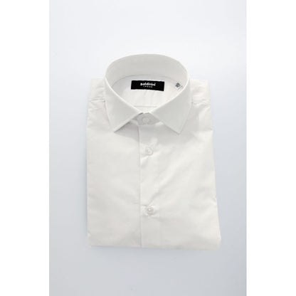 White Cotton Men Shirt