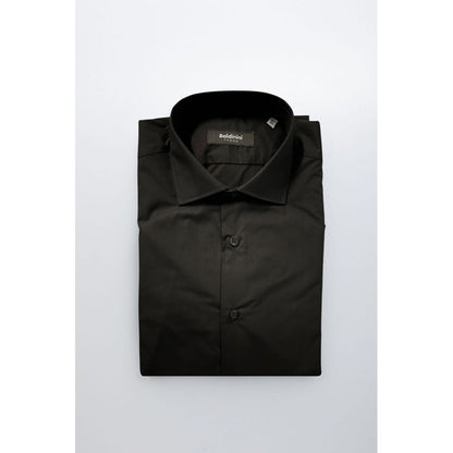 Black Cotton Men Shirt