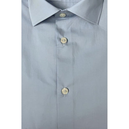 Light Blue Cotton Men Shirt