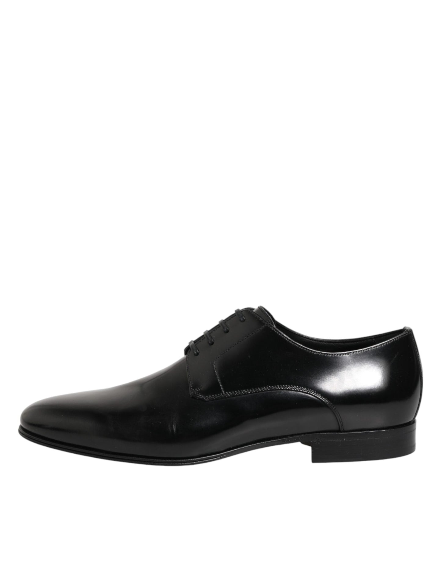 Black Calfskin Leather Derby Men Dress Shoes