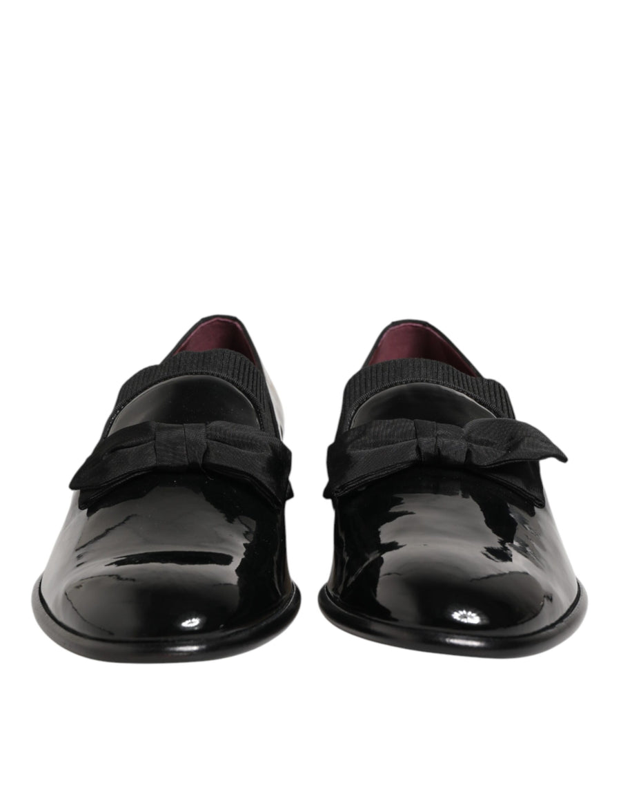 Black Leather Slip On Dress Men Loafers Shoes