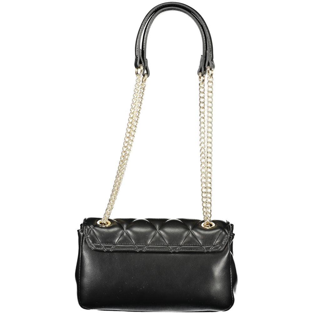 Black Polyurethane Women Handbag