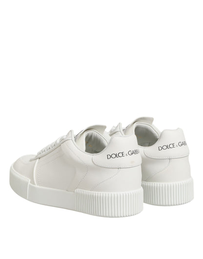 White Leather MIAMI Low Top Sneakers Shoes