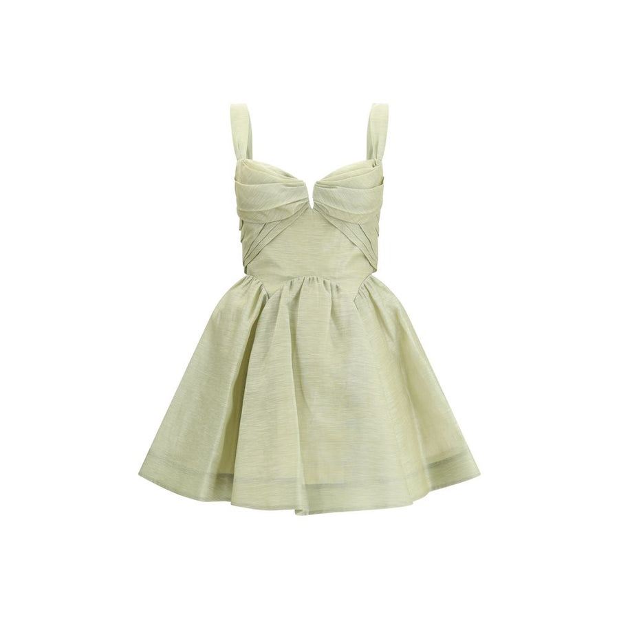 Green Linen Casual Dress