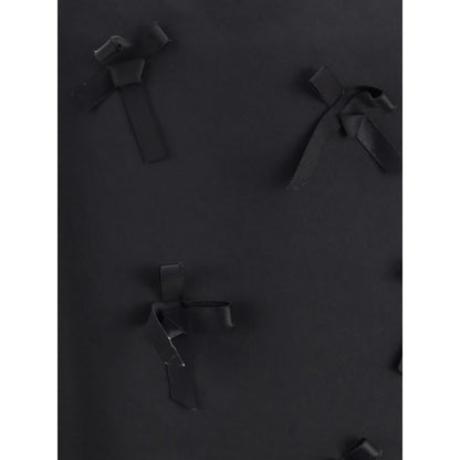 Black Acetate Midi Skirt